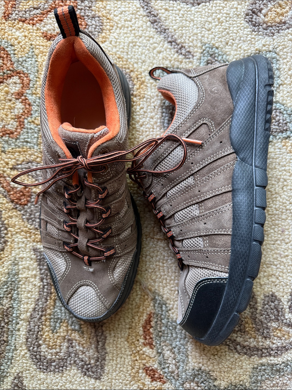 Anodyne No. 44 Trail Walker Diabetic Shoes Mens Sz 9.5 W Brown Suede Like New